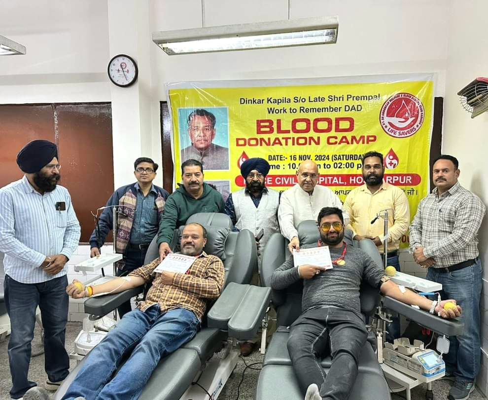 Blood donation camp organized in memory of late Prempal